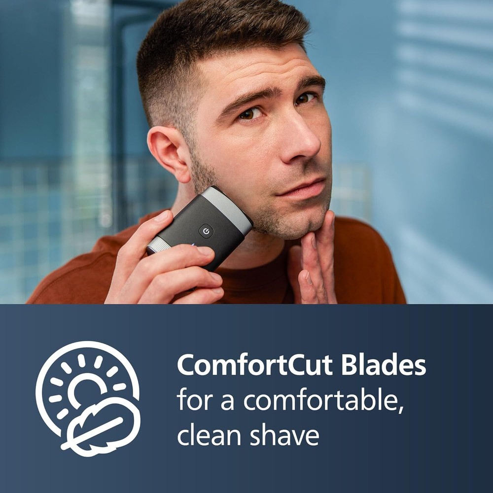 Philips Compact Portable Men's Travel Electric Wet & Dry Facial Shaver