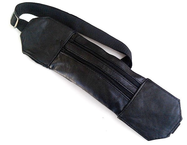 Genuine Leather Waist Fanny Pack Super Slim Concealed Money Belt Men Women