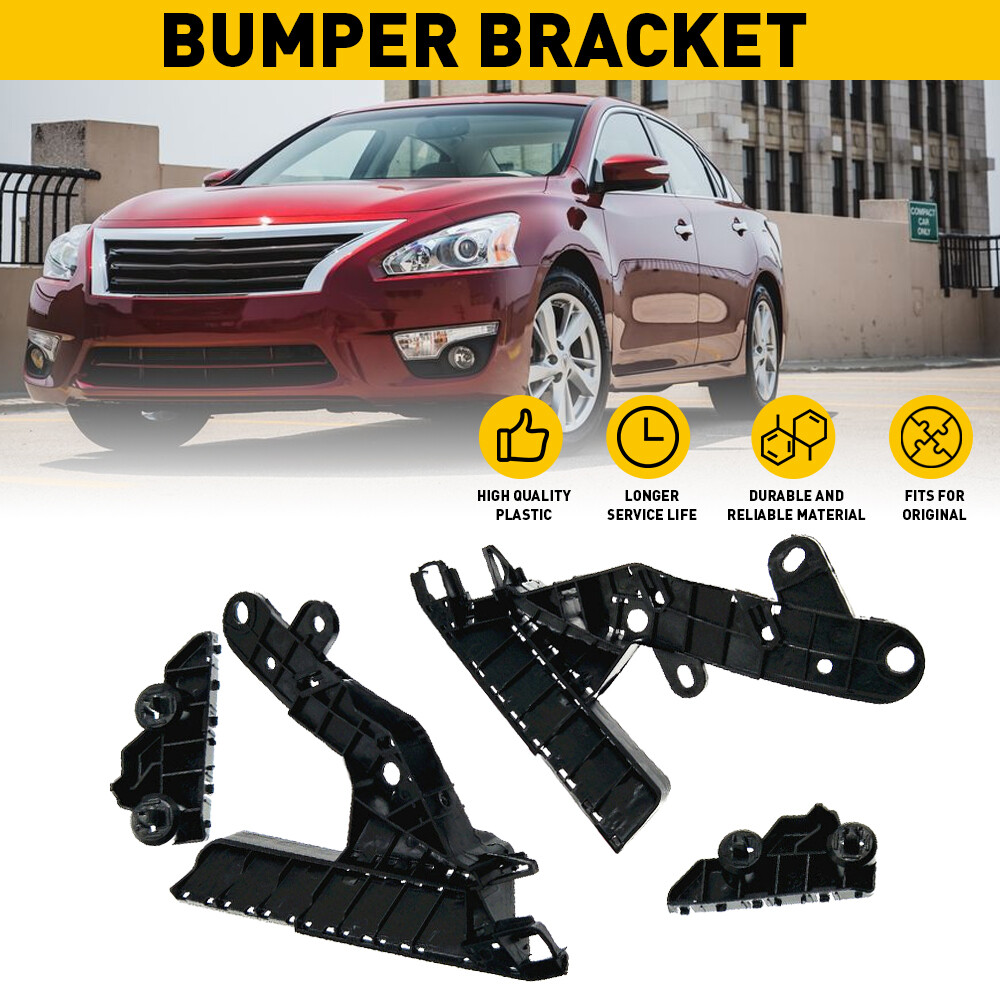 4PC Front Bumper Hold Retainer Bracket Plastic Support Beam for Altima 2013-2015