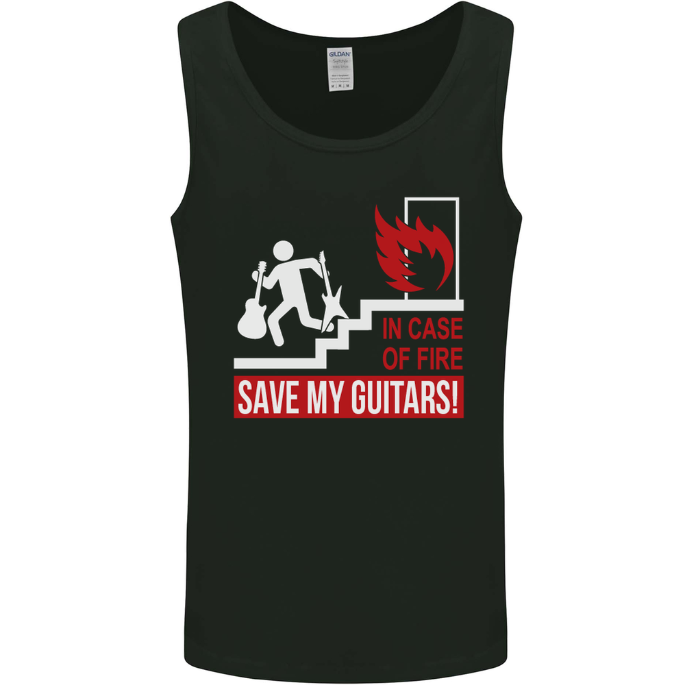In Case of Emergency Save My Guitars Mens Vest Tank Top