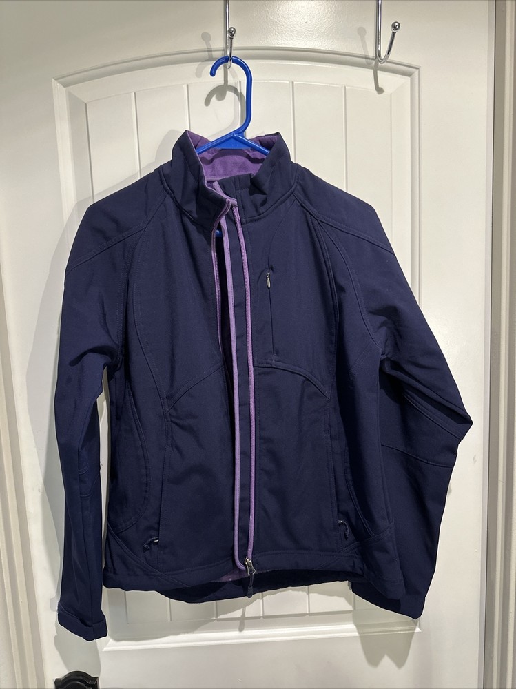 Double Diamond Womens Purple Fleece Lined Soft Shell Jacket-image