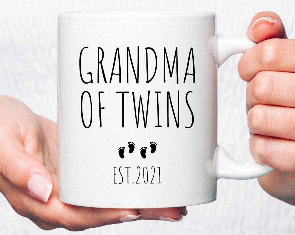 Grandma Of Twins Coffee Mug Twin Pregnancy Announcement Twin Grandma Gift Twins