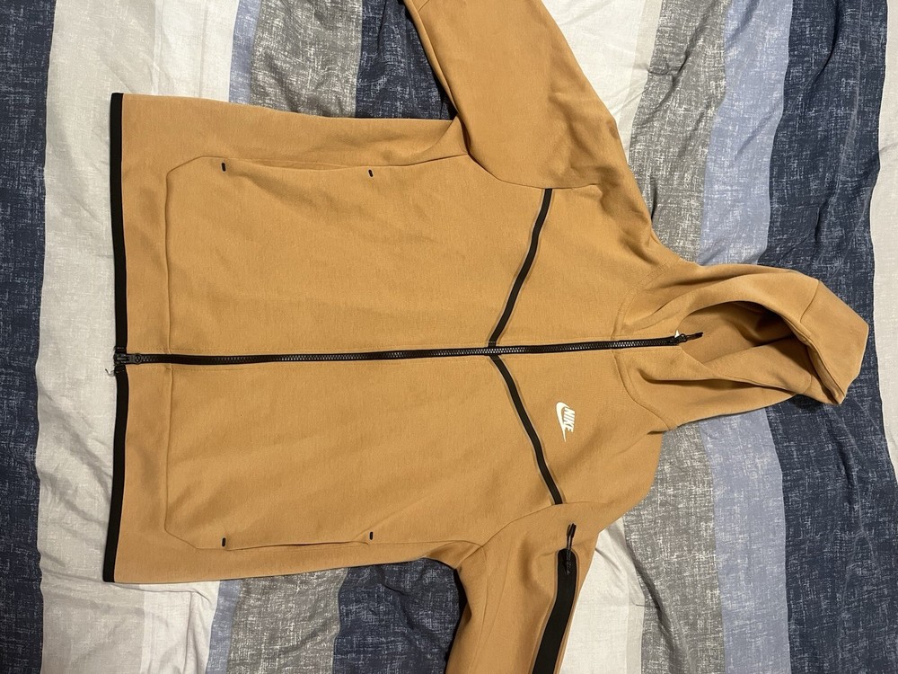 Nike Sportswear Tech Fleece Full-Zip Hoodie Brown FB7921-281 Size Medium