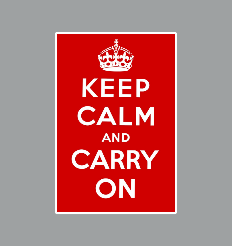 Keep Calm and Carry On Motivational Laptop Decal Sticker