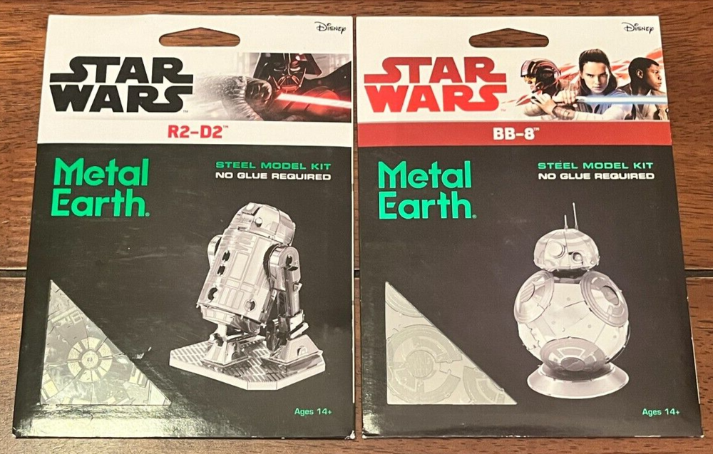 New Star Wars Metal Earth Model Kit - R2-D2 & BB-8 Droids Disney  