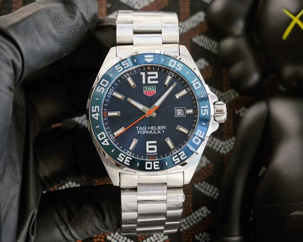 TAG Heuer Formula 1 Blue Dial 43mm Mens Quartz Steel Watch WAZ1017 BA0842