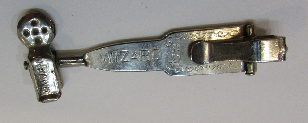 Old 1906 Steel Metal Wizard Playing Card Holder Antique Game Tool