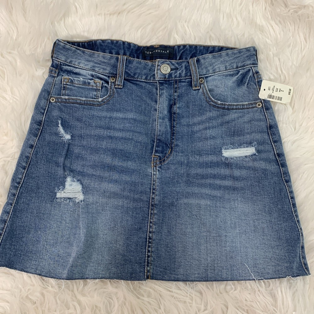 Aeropostale Distressed Denim Mini Skirt Size 4