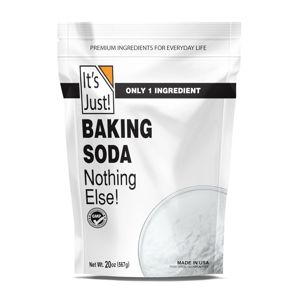 100% Pure Food-Grade Baking Soda, Non-GMO & Aluminum-Free, 1.25 lb