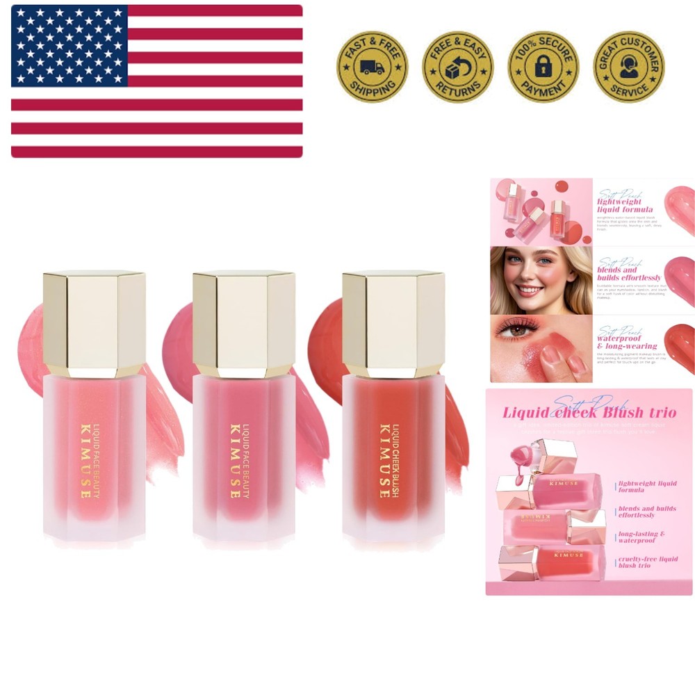 Liquid Blush - Soft Cream Blush for Cheeks, Long-Wearing, Waterproof & Smudge...