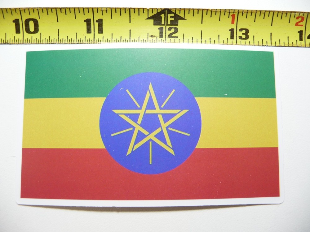 Ethiopia flag decal sticker for national pride and government support