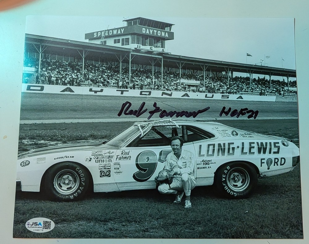 Red Farmer Signed 8x10 Photo Autographed JSA COA NASCAR Hall Of Fame HOF 21