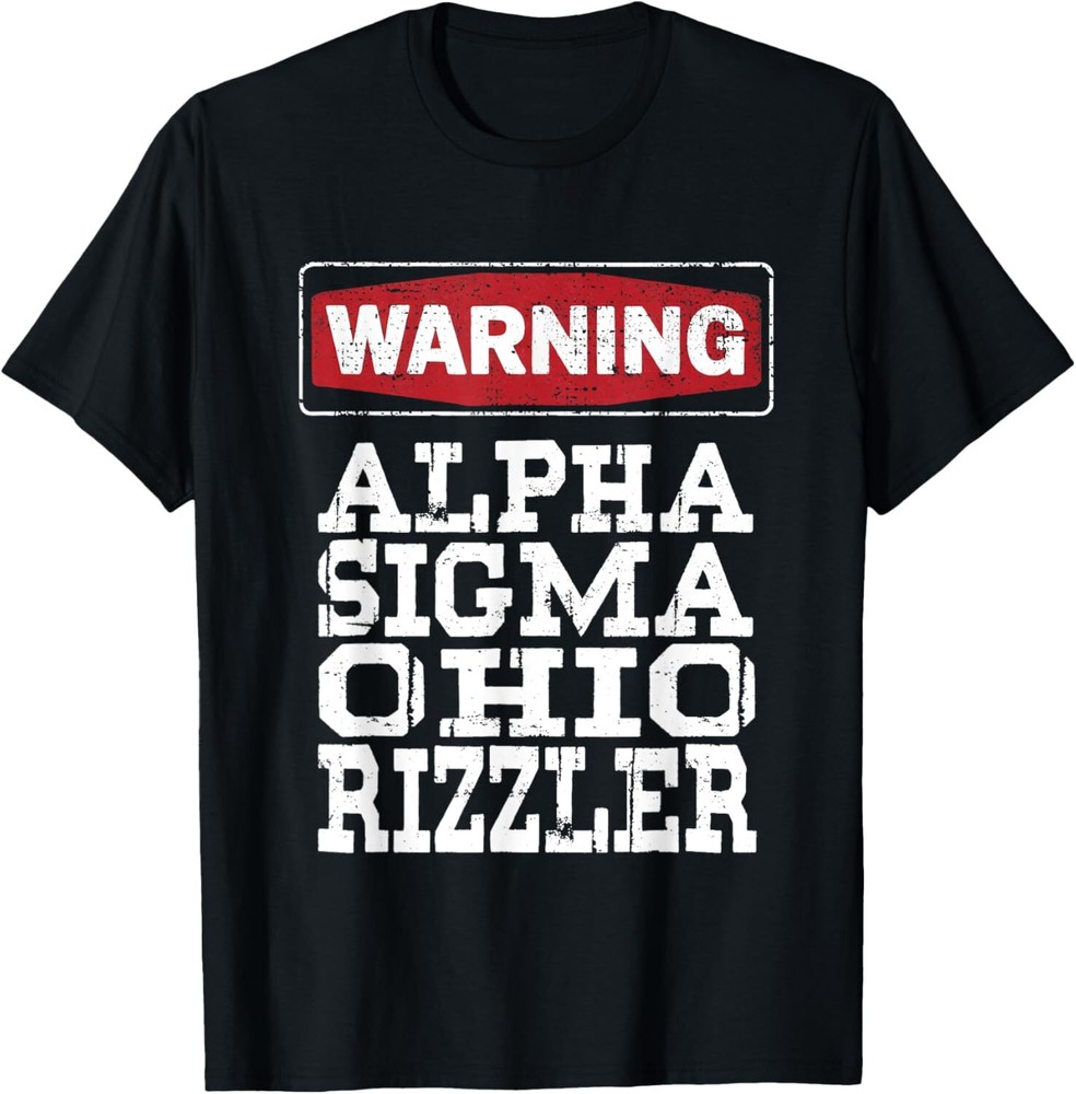 WARNING Alpha Sigma Ohio Rizzler - Funny Kids Youth Saying T-Shirt Hoodie