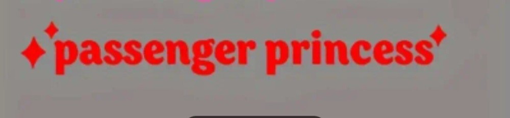 Passenger Princess Car Truck Mirror Sticker Decal Rear View Decor Mirror Vinyl