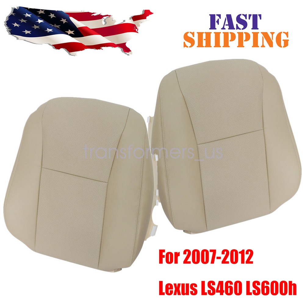 2007-2012 For Lexus LS460 LS600h Front Side Lean Back Seat Cover Perforated Tan