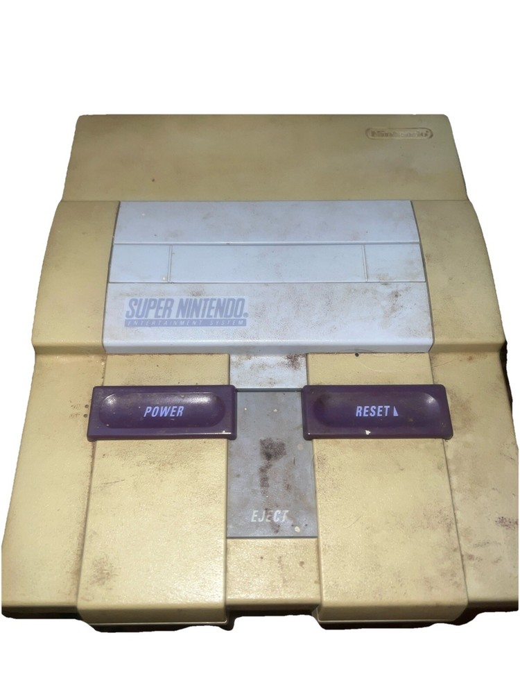Broken SNES SNS-001 Console For Parts Or Repair Only
