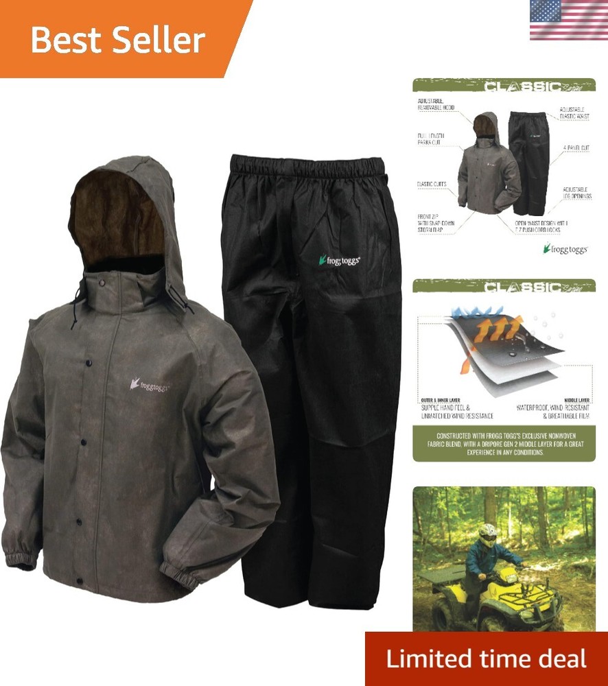 Men's Waterproof Breathable Rain Suit for All Sports
