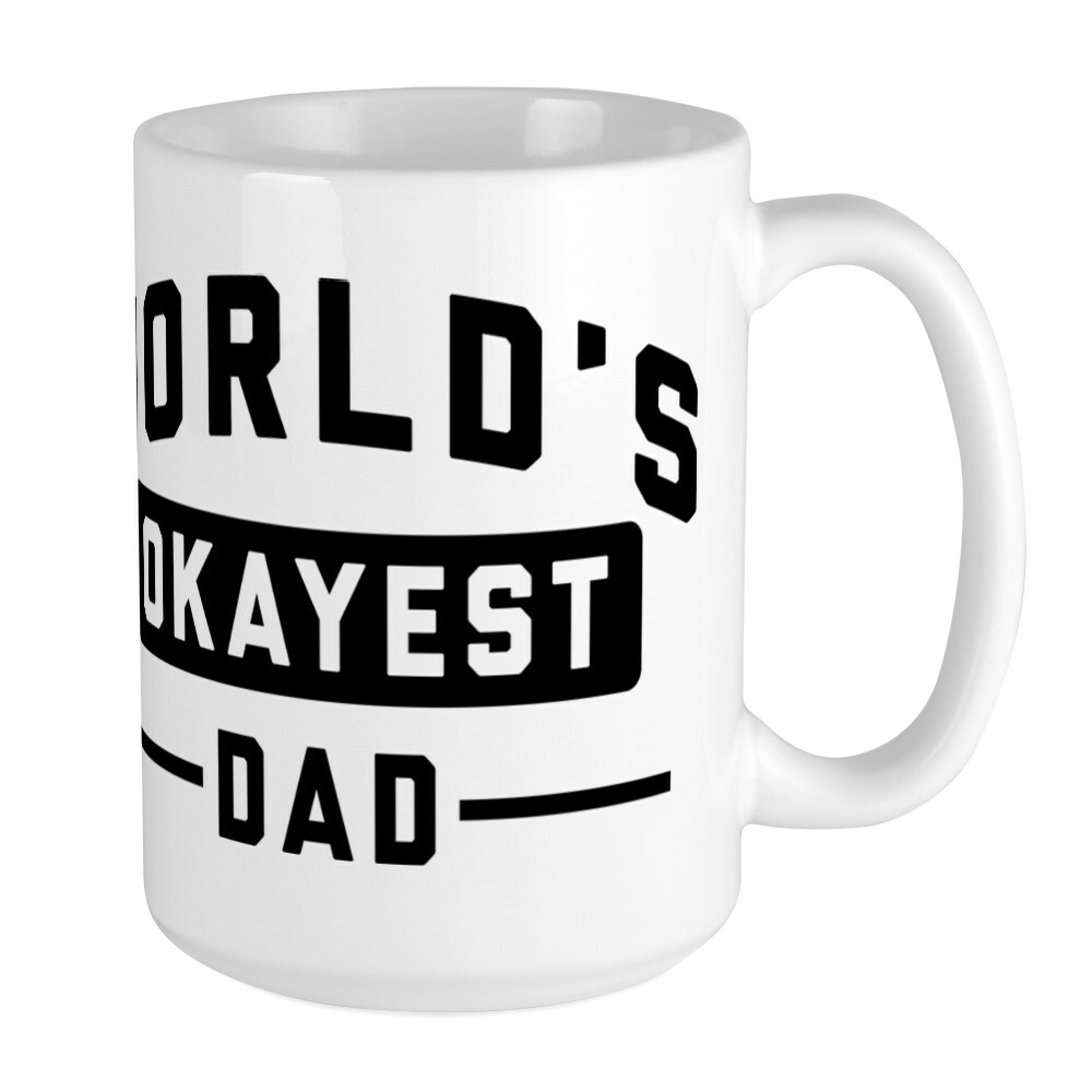 CafePress World's Okayest Dad Large Mug (88323882)
