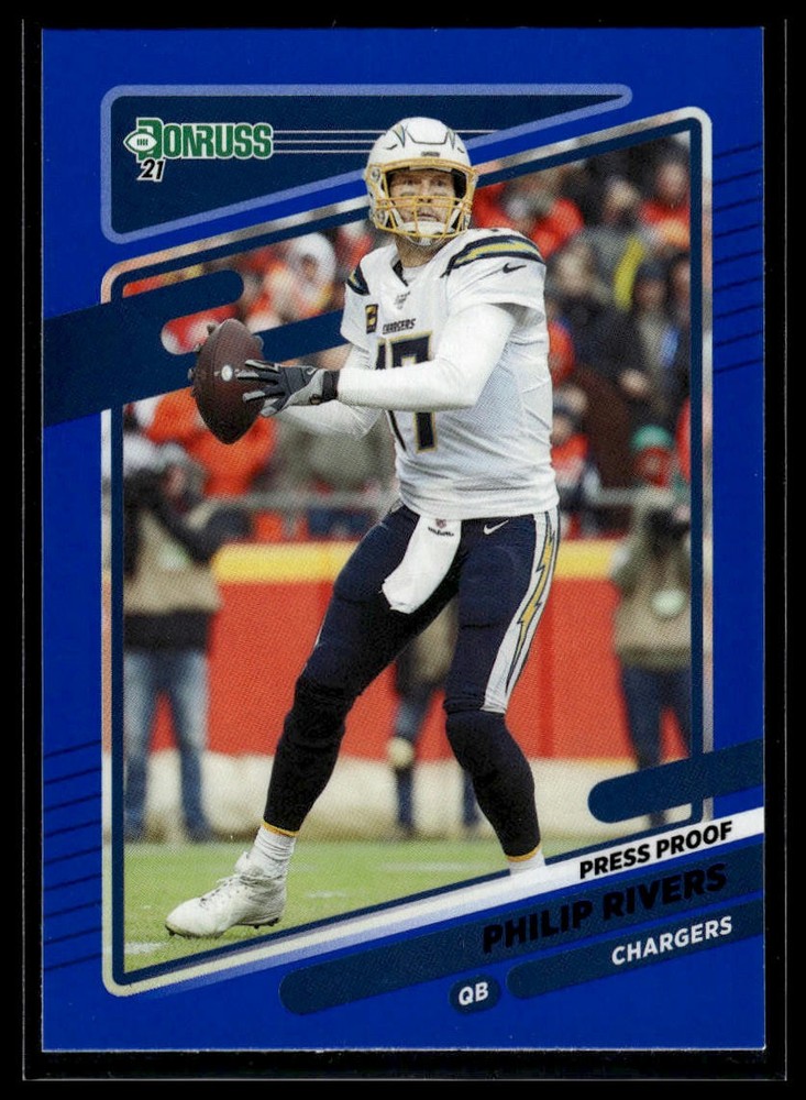 2021 Donruss #71 Philip Rivers Blue Press Proof Trading Card
