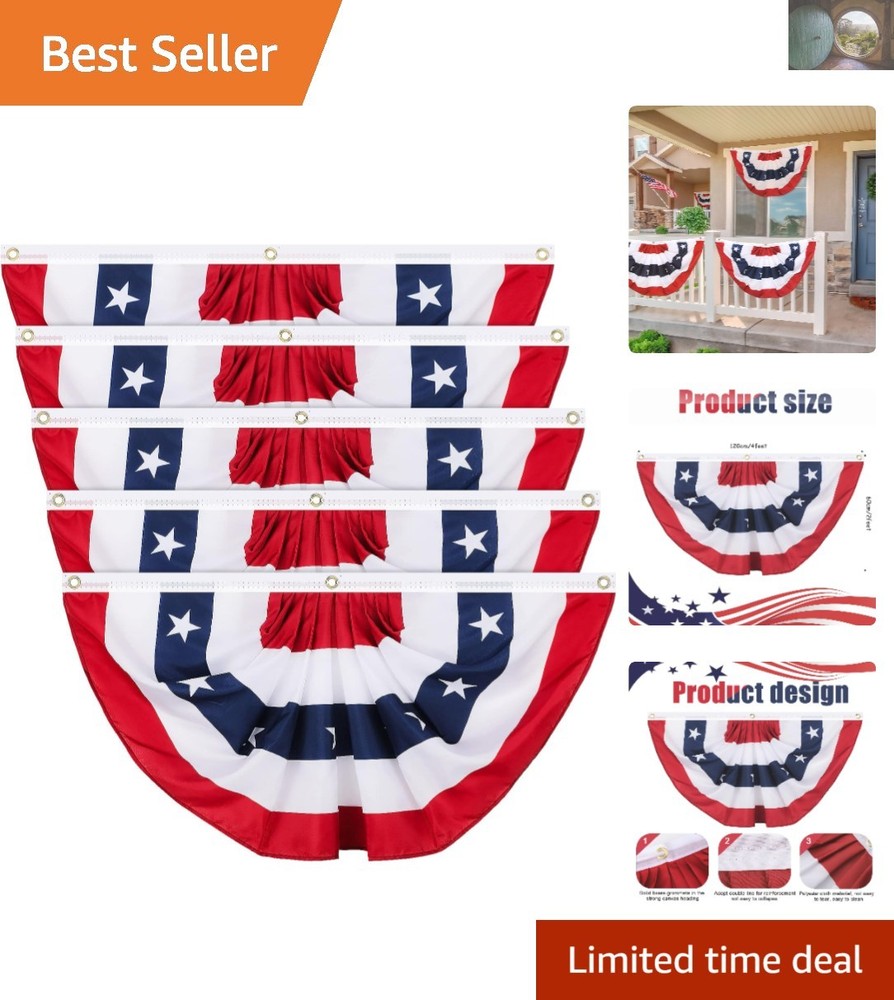 Stylish 5-Piece American Flag Decoration for Independence Day and Memorial Day