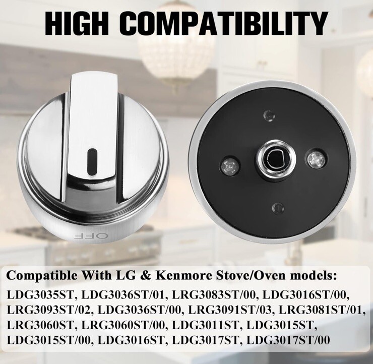 One Replacement Fits for LG Range Stove Gas Cooktop AEZ73453509 Burner  Knob