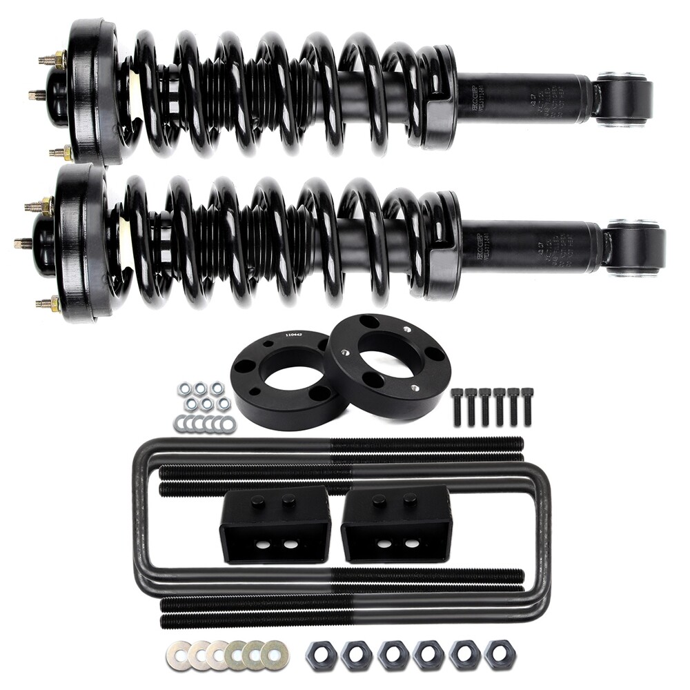 2 Inch Front & Rear Leveling Lift Kit with Complete Struts for Ford F-150 4WD