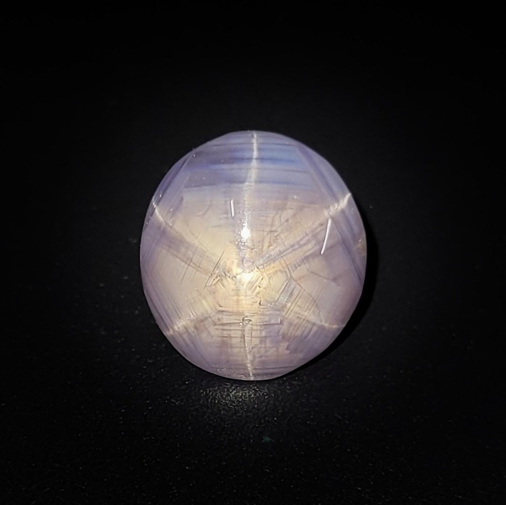 8.5 Ct Natural 6 Rays White Star Sapphire Loose for Jewelry Making Certified