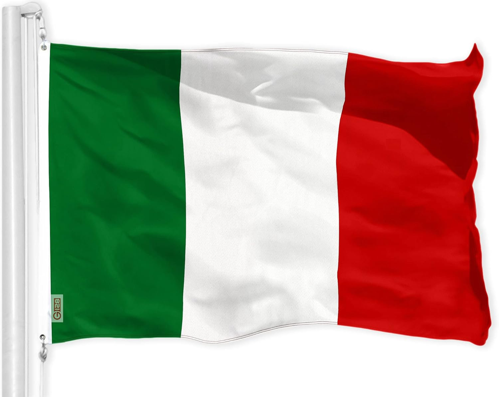 Italian Flag 3x5 Ft - Liteweave Pro 150D Polyester - Durable Outdoor/Indoor Banner