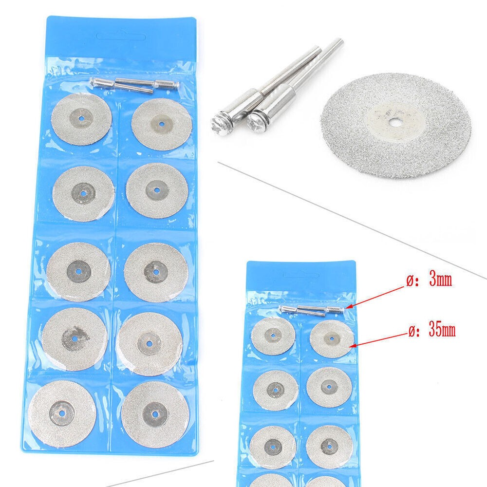 10PCS 35MM Diamond Cutting Wheel for Metal Rotary Tool