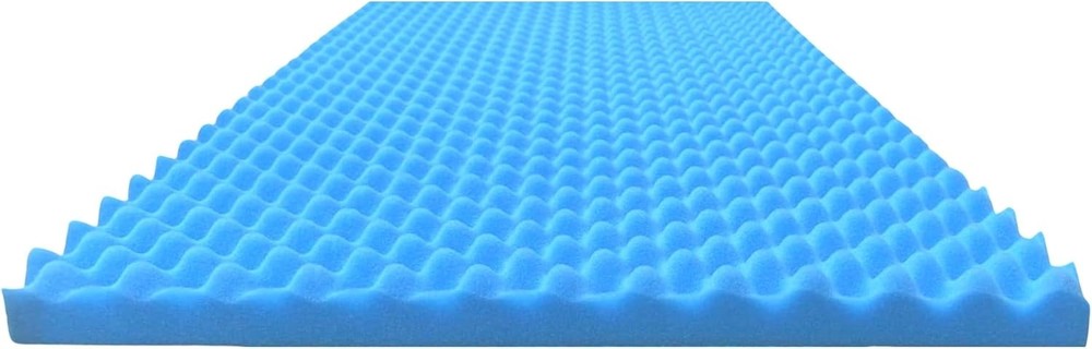 Airflow Foam Mattress Topper, Egg Crate Pad, Hospital King, Blue