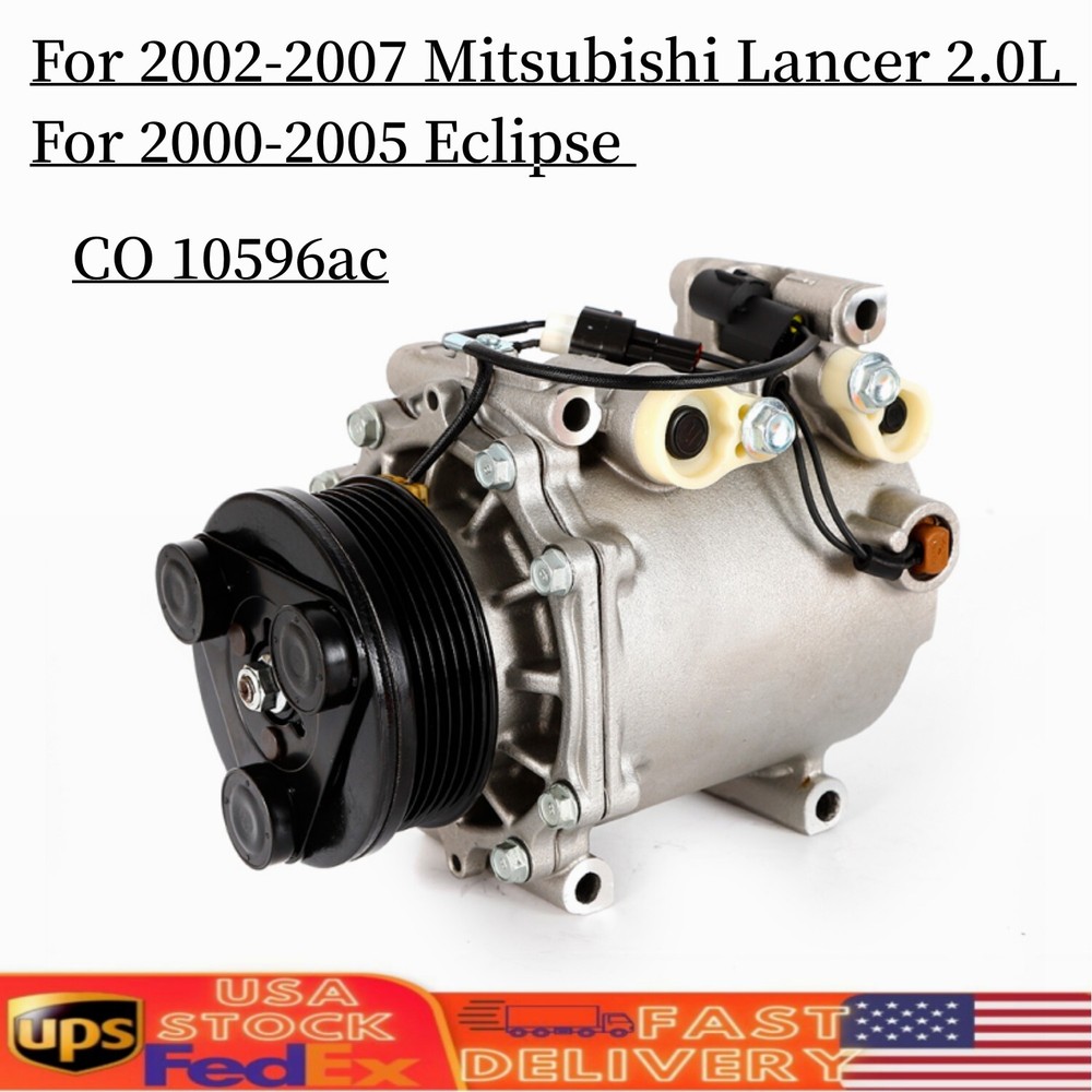 A/C Compressor For 2000 2001 2002 2003-2005 Mitsubishi Eclipse 2.4L CO 10596AC