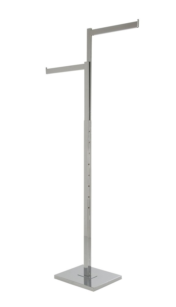 K90 2-Way Straight Arm Chrome Rectangular Tubing Door Handle for Modern Style and Durability