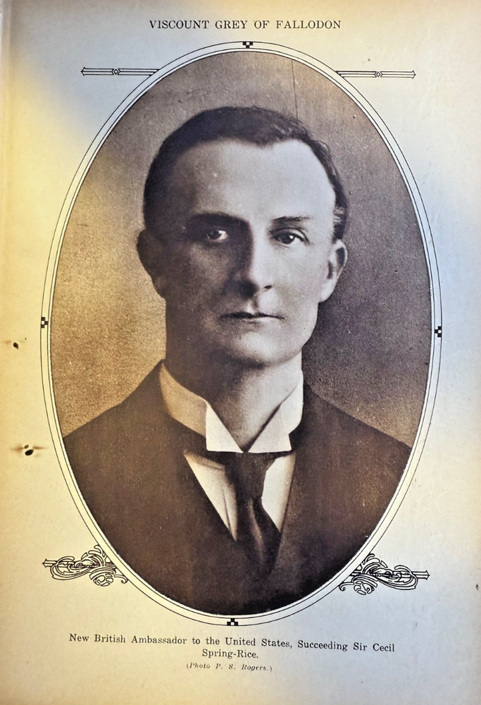 1919 Vintage Illustration Viscount Grey of Fallodon Ambassador to United States