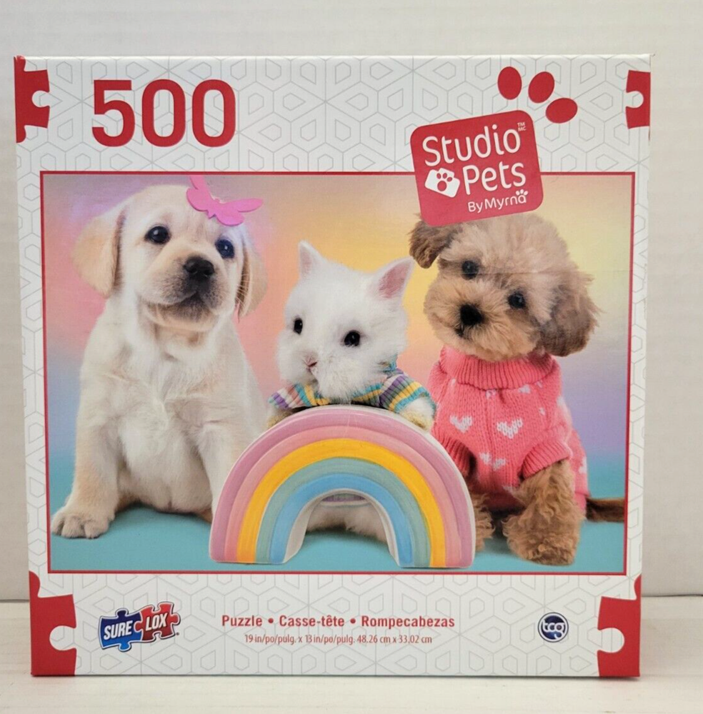 Studio Pets by Myrna Puppies Bunny Rainbow 500 Piece SURE LOX