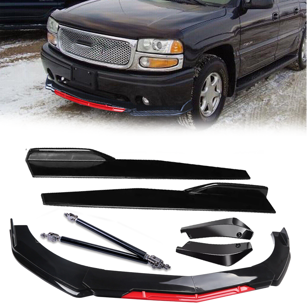 For GMC Sierra 1500 Front Rear Bumper Lip Spoiler Splitter Body Kits Glossy