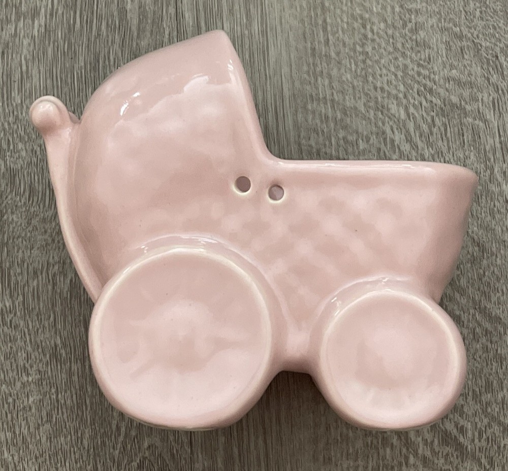 Haeger Pottery - Planter - Pink Baby Stroller