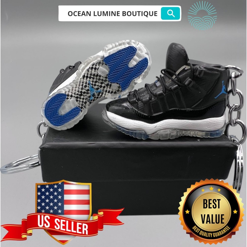 Air Jordan 3D Mini Sneaker Keychain, Shoe Keyring Shoe Box, Display Box Option