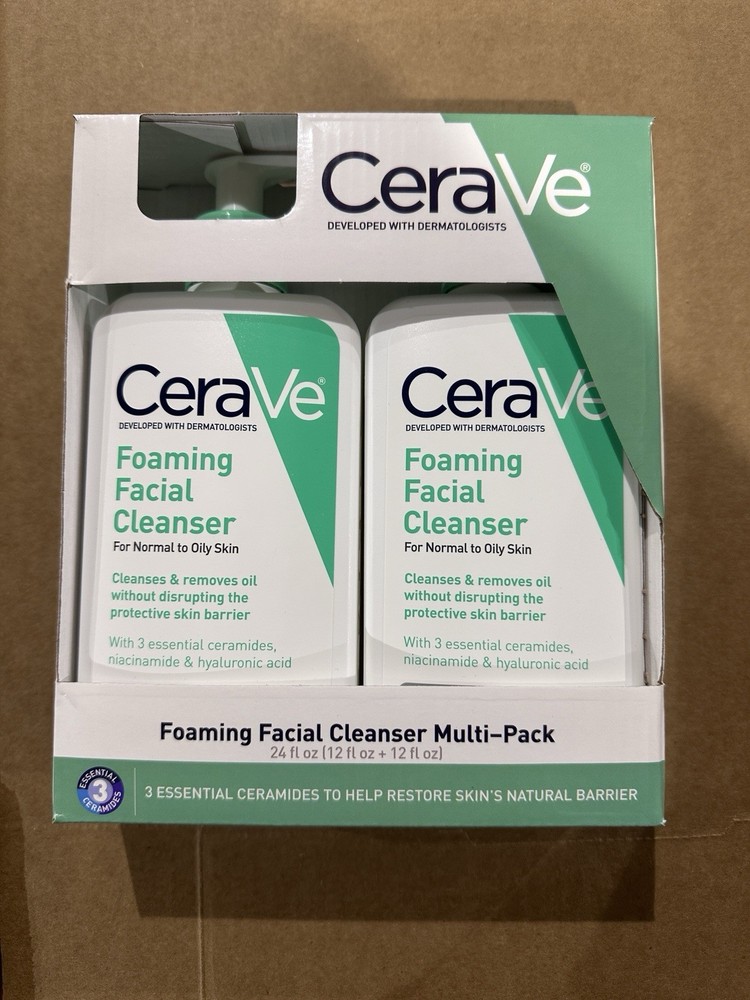 CeraVe Foaming Facial Cleanser for Normal to Oily Skin 12 oz 2-Pack