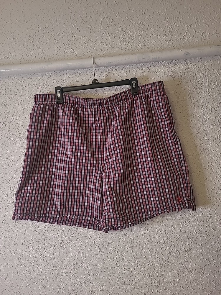 Ralph Lauren Polo Sport Red Plaid Swim Trunks Mesh Lined XXL  CLEARANCE SALE-image