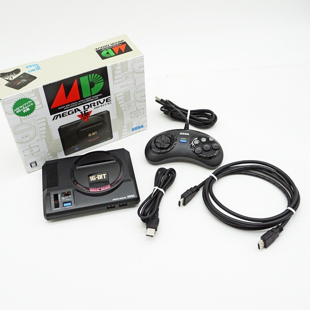 Mega Drive Mini SEGA Genesis Console Set box/Controller Used from JAPAN
