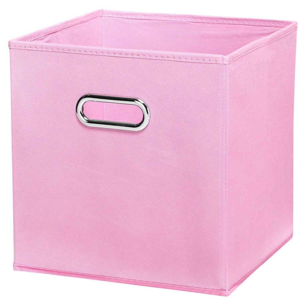 12x12x12 Foldable Fabric Storage Cube Organizer Bin Pink
