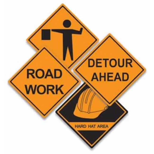 Beistle Construction Sign Cutouts Party Accessory 1 Count 4/pkg