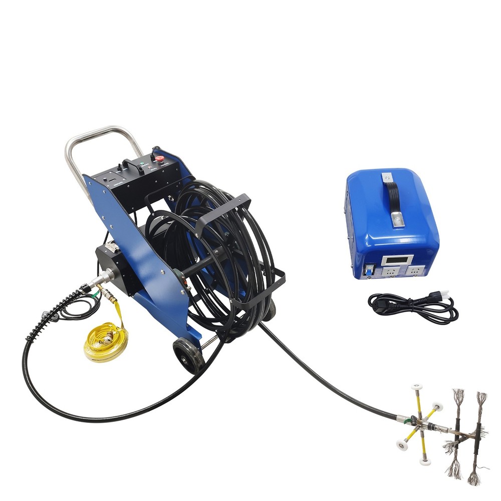 220V Oil Fume Pipeline Cleaning Machine with110V transformer Pipe Dia3.94-31.5in