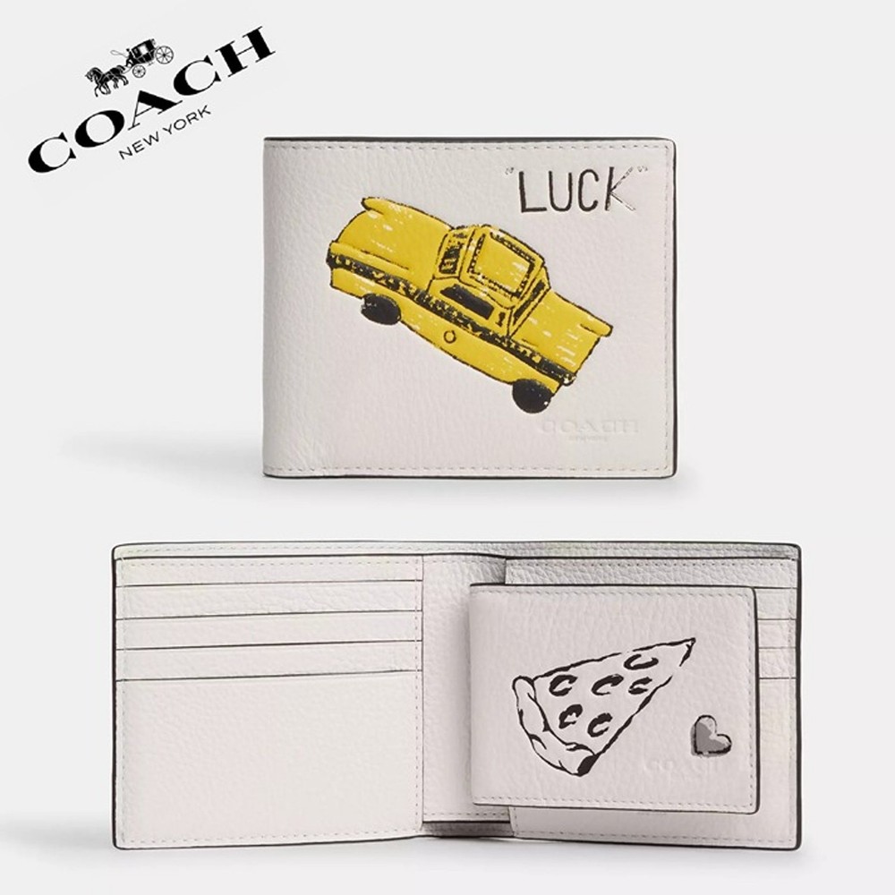 NWT Coach 3-in-1 Wallet with Sketch Print Design  