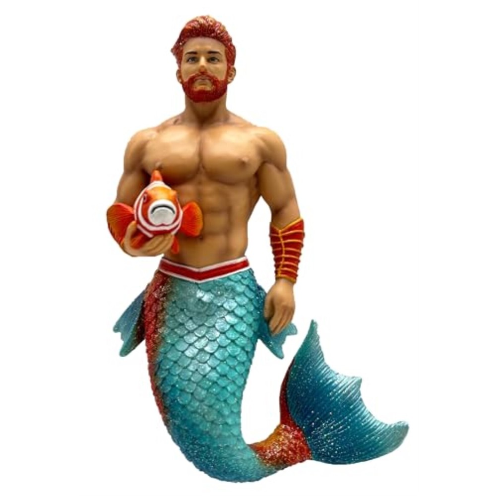 December Diamonds 55-55468 Clown Fish Merman Ornament, 7 Inches