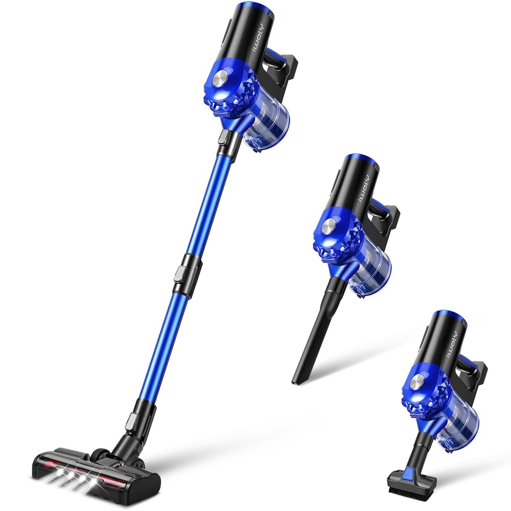 Cordless Vacuum Cleaner with 28KPa Powerful Suction, Brushless Motor, HEPA Fi...