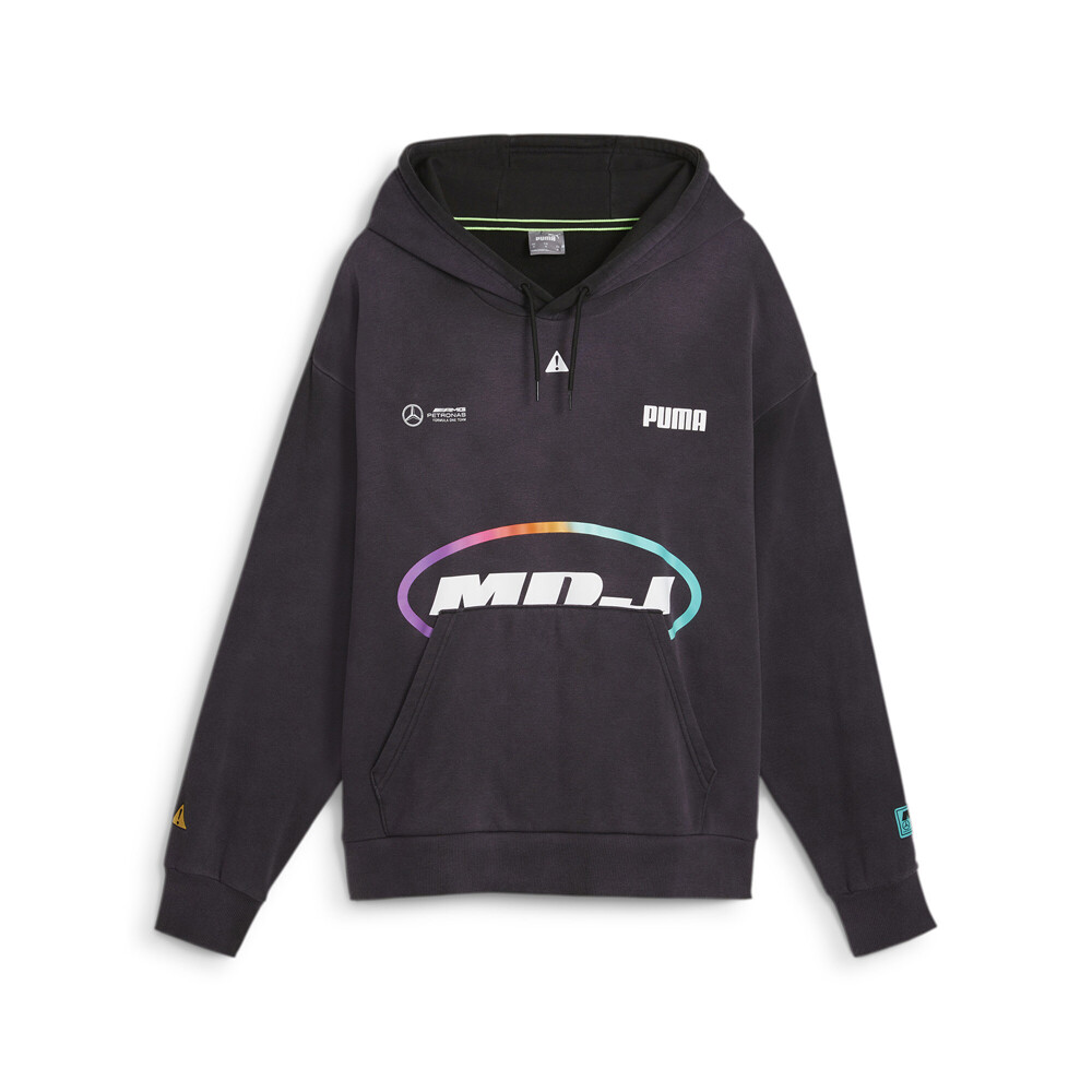 Puma Mapf1 X Mdj Graphic Hoodie Mens Black Casual Outerwear 62783701