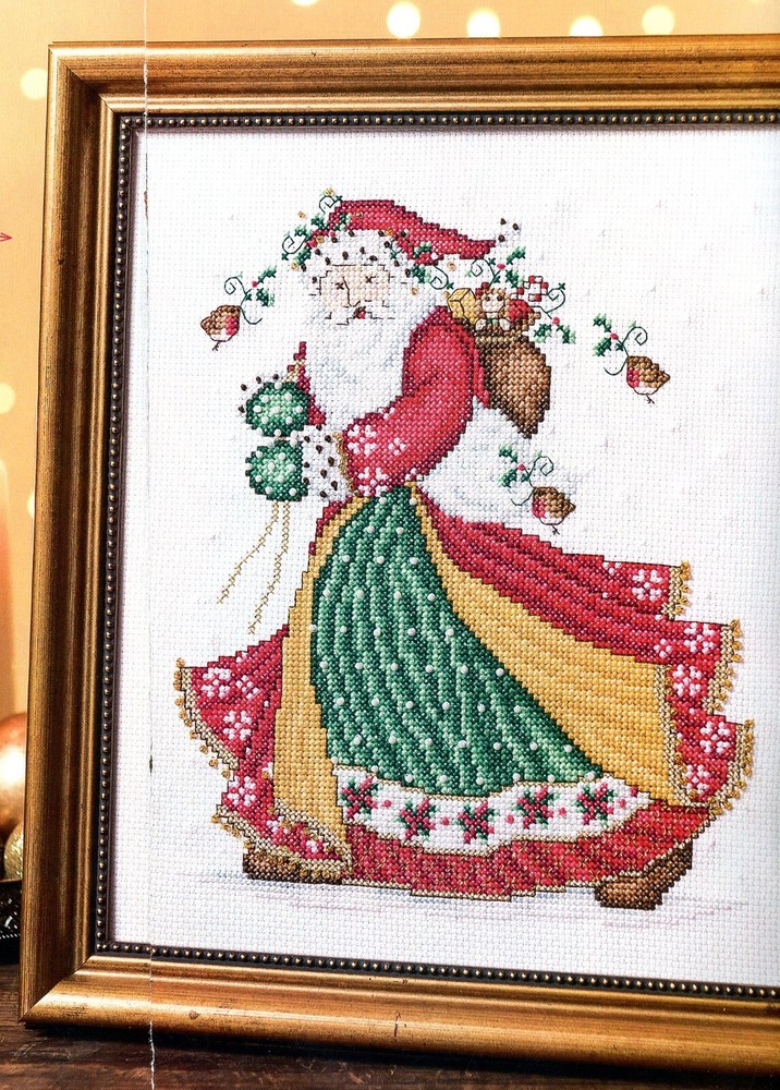 FESTIVE CHEER! SANTA CLAUS ON THE WAY! CROSSTITCH PATTERN BY SHANNON WASILIEFF