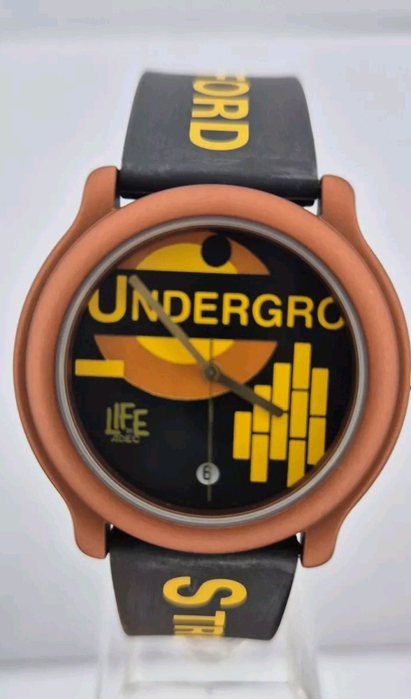 [New]Underground Oxford Street Life by Adec Citizen Japanese Watch Orange&Black