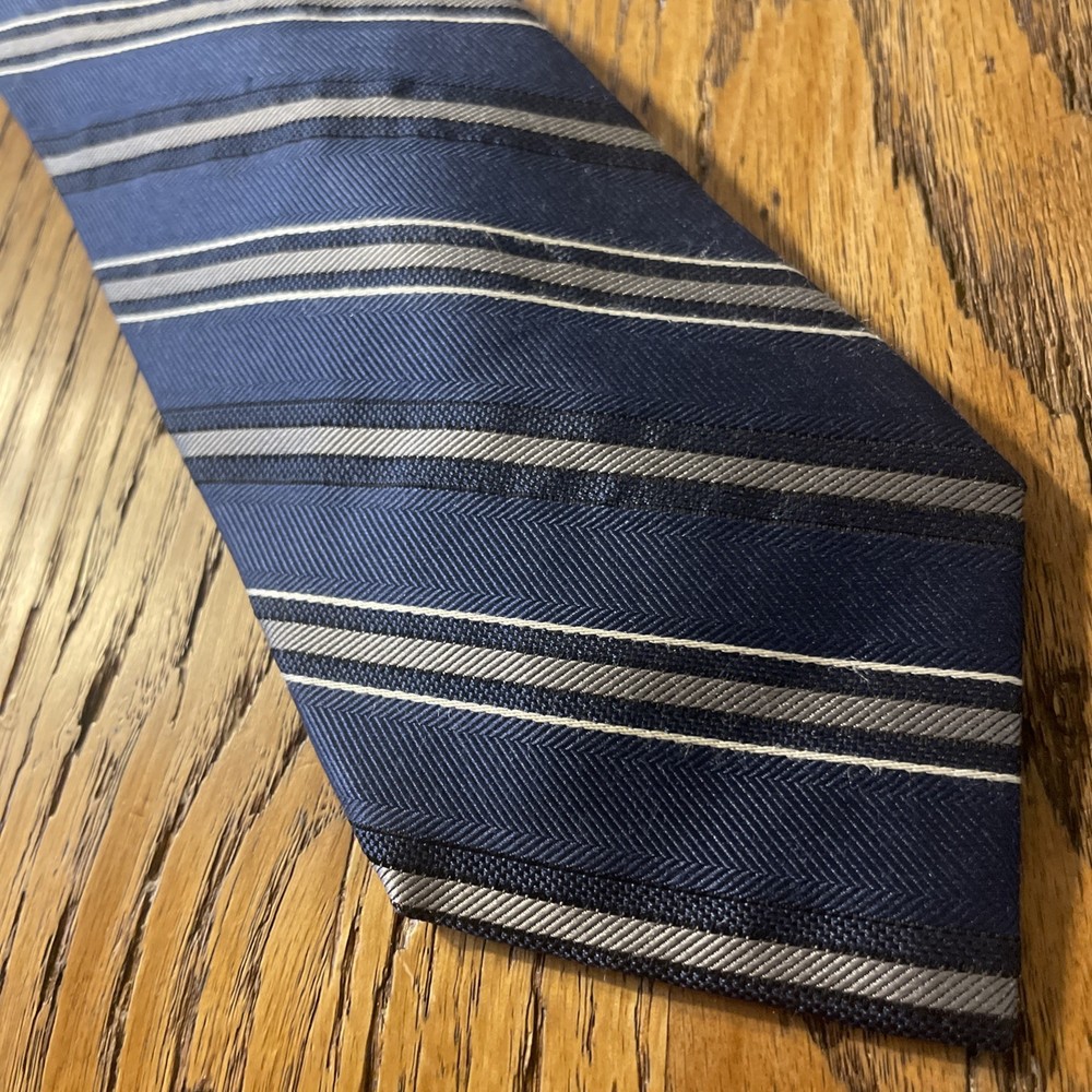 EUC Jos. A. Bank Signature Thick Woven Striped Silk Tie Hand Made Necktie